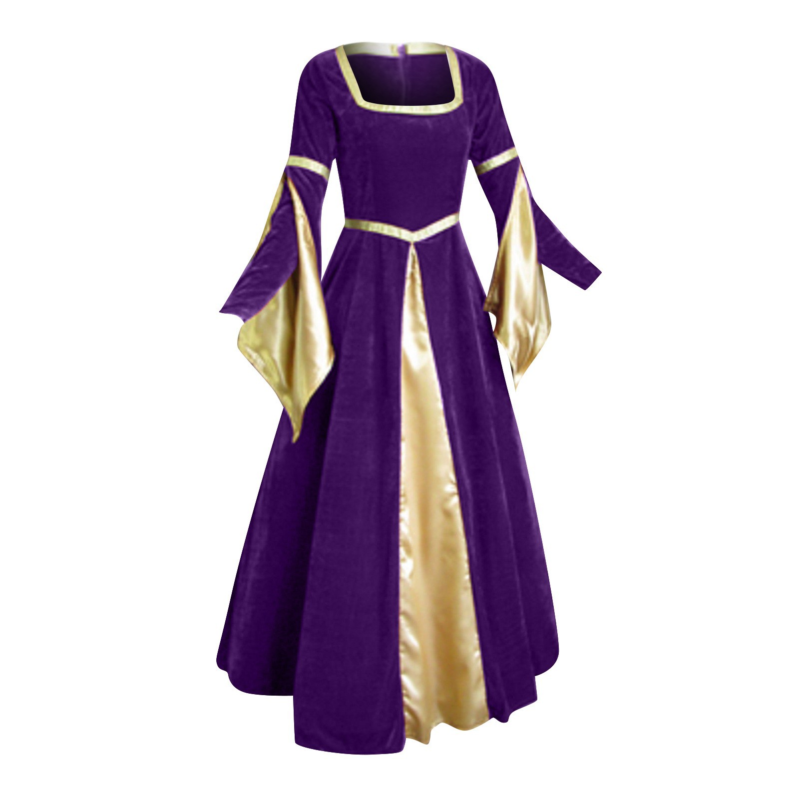 Retro European Green Medieval Renaissance Costumes for Halloween