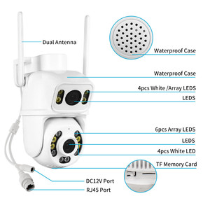Cámara PTZ inalámbrica ICSee de 6MP con WiFi y visión nocturna para seguridad del hogar - Product Image 1
