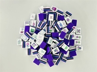 Juego de Mahjong Americano de Lujo con 160 Fichas, Tapete Chinoiserie Blue Willow, Fichas de Acrílico Grabadas de 4 Capas