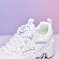 Patins à roulettes rétractables à 4 roues en alliage d'aluminium respirant avec mécanisme de roue cachée à un clic pour garçons et filles