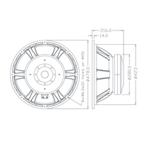 Altavoz Subwoofer de 18 Pulgadas Resistente al Agua, Modelo L18/86177, Bobina de Voz de 5 Pulgadas, 2000W AES, en Oferta