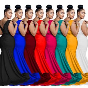 Sıcak satış zarif kolsuz parti elbise süpürme uzunluğu Backless balo balo giyim kadın - Product Image 3