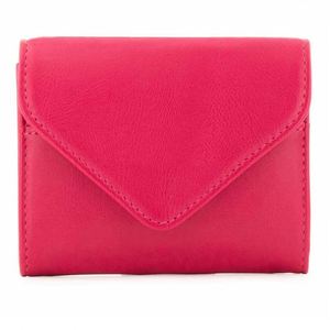 Porte-cartes de poche en cuir de haute qualité et portefeuille court antivol avec fermeture éclair pour pièces de monnaie pour femmes - Product Image 2