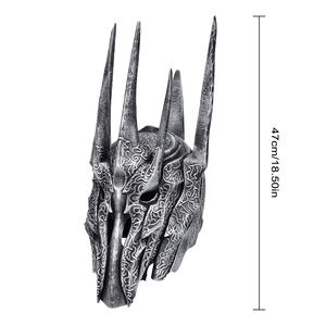 <span class=keywords><strong>Réplique</strong></span> de casque de Sauron du <span class=keywords><strong>Seigneur</strong></span> <span class=keywords><strong>des</strong></span> <span class=keywords><strong>Anneaux</strong></span> à l'échelle 1:1, en polyrésine et fibre de verre, faite à la main, avec support en bois - Product Image 2