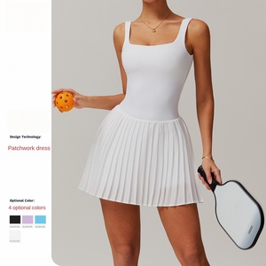 Pakaian Olahraga Wanita Rok Tenis dengan Lapisan Anti-Gesek & Kantong Fitness Set Baju Olahraga yang Dapat Disesuaikan - Product Image 4