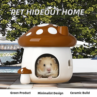 Grande maison cachette en céramique pour hamster, fournitures pour chinchilla/morue d'Amérique, enclos extérieur, espace intérieur pour salon, pour lapins et hamsters
