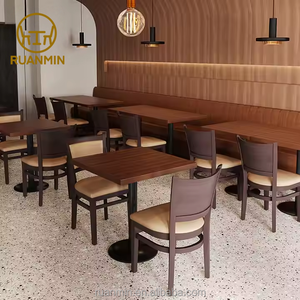 Sillas de <span class=keywords><strong>restaurante</strong></span> sencillas, juego de <span class=keywords><strong>restaurante</strong></span> occidental comercial clásico, mesa de comedor y silla de madera maciza, muebles de <span class=keywords><strong>restaurante</strong></span> de café - Product Image 3