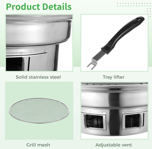 Barbecue coréen réutilisable antiadhésif en acier inoxydable pour le camping en <span class=keywords><strong>extérieur</strong></span> et la cuisson en intérieur lors de fêtes - Product Image 4