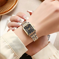 Montre à quartz rectangulaire pour femme, montre-bracelet analogique de luxe, Reloj Mujer, horloge pour filles, cadeau