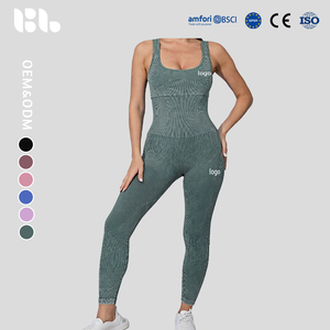 Kadın Kalça Kaldırıcı Kum Yıkama Tek Renk 2 Parça Aktif Giyim Kırışmaz Dar Kesim Dikişsiz Esnek Spandeks/Naylon Spor Giyim - Product Image 1