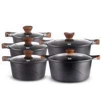 Juego de utensilios de cocina antiadherentes RAF con superficie fácil de limpiar funciona en placas de cocina de cerámica y anillo radiante de inducción de gas eléctrico