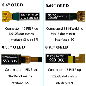 Tonwell 0.42 / 0.69 / 0.91 / 1.3 / 1.54 / 2.23 Micro Màn hình <span class=keywords><strong>OLED</strong></span> 128x64 ssd1306 Màn hình <span class=keywords><strong>OLED</strong></span> <span class=keywords><strong>0.96</strong></span> <span class=keywords><strong>inch</strong></span> Màn hình <span class=keywords><strong>OLED</strong></span> - Product Image 3