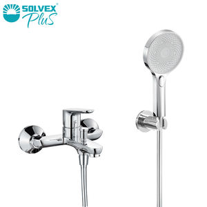 SOLVEX Unité <span class=keywords><strong>de</strong></span> <span class=keywords><strong>mitigeur</strong></span> <span class=keywords><strong>de</strong></span> <span class=keywords><strong>douche</strong></span> invisible murale Jet <span class=keywords><strong>de</strong></span> massage doux pluie Fonction pause Barre coulissante Design moderne Finition chromée - Product Image 2