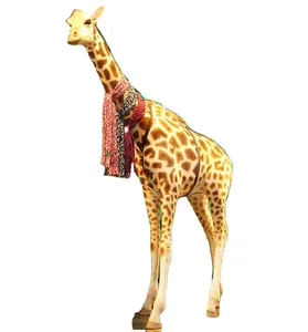 Dev zürafa reçine heykeli sahne görsel merchandising pencere ekran dekorasyon