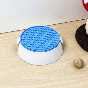 Cross-border round dog slow food bowl with <b>silicone</b> licking pad to prevent tipping, non-slip bottom pet food bowl - Product Image 5