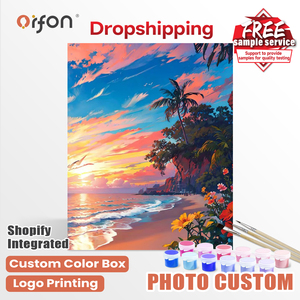 Pintura por Números Personalizada ORFON, 40x50cm, Pintura al Óleo sobre <span class=keywords><strong>Lienzo</strong></span>, Paisaje, para Adultos, Decoración del Hogar - Product Image 1