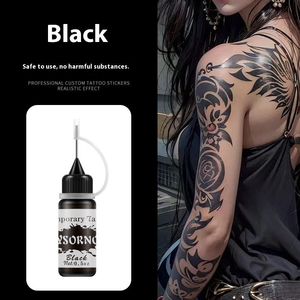 Suministros de Tatuaje de Larga Duración, Arte Corporal, Cono de Henna, Jugo Transparente en Gel, Pasta para Tatuajes, <span class=keywords><strong>Tinta</strong></span> Temporal <span class=keywords><strong>Negra</strong></span> para Tatuajes - Product Image 5