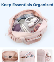 Sac de toilette portable transfrontalier léger à large ouverture maquillage moelleux voyage compartiment essentiel stockage sac de sport