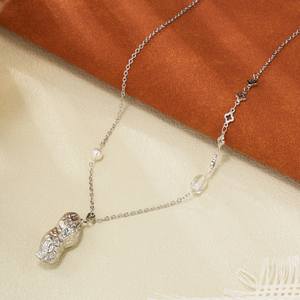 <span class=keywords><strong>Collana</strong></span> <span class=keywords><strong>con</strong></span> Ciondolo a Catena Naturale in Stile Fairycore, Ispirata alla Natura Botanica, Placcata in Oro 18K, Raffinata <span class=keywords><strong>con</strong></span> Perle - Product Image 4