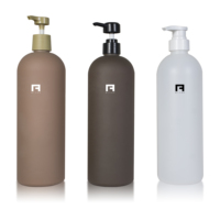 Bouteille pompe en plastique HDPE givré écologique et professionnelle, 300-1000 ml, pour emballage de shampoing et lotion, idéale pour les marques de soins capillaires en marque blanche.