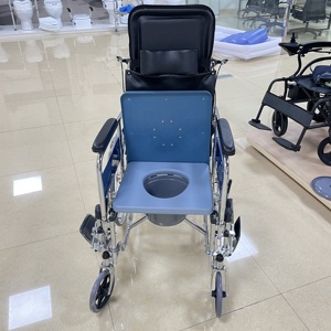 Silla de Ruedas Plegable y Reclinable de Lujo con Inodoro para Personas Mayores - Product Image 2