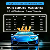 Film teinté pour vitres de voiture MAX Ultra HD Nano Céramique IR99% - Film solaire haute définition anti-UV en carbone pour voiture