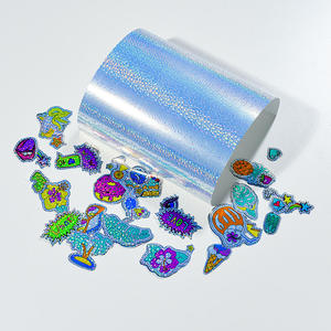 Papel Adhesivo Holográfico Imprimible para Impresoras Láser e Inyección de Tinta, con Patrón de Gotas de Agua Pequeñas, Rollo de Etiquetas Adhesivas en Blanco - Product Image 2