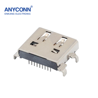 ANYCONN Conector Esencial MINI USB Macho Modelo 26 Negro de Montaje Pasante para Interfaz de Dispositivos, Duradero y de Alta Calidad