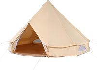 Tente cloche en toile de coton pour camping avec cuisinière, tente de yourte glamping 4 saisons, tente cloche pour famille de 4/6/8 personnes