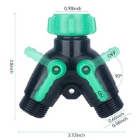 Connecteur de tuyau d'arrosage de jardin à filetage GHT 3/4 pouces, distributeur d'eau en Y pour robinet extérieur