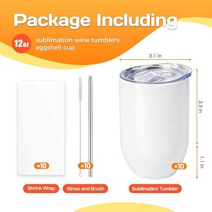 Vaso Térmico de Acero Inoxidable de 12 oz con Forma de Huevo, Aislado al Vacío de Doble Pared, con Tapa, Portátil, Regalos Empresariales, Rendimiento Térmico de 6-12 Horas - Product Image 4