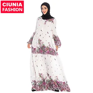 6118 # Hochwertige Baumwolle Freizeit kleider Türkei Dubai Mode Frauen Kleidung Damen Kleid Großhandel