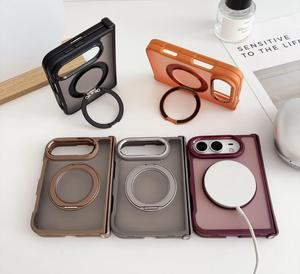 เคสแข็งแบบกันกระแทกพร้อมขาตั้งแม่เหล็กแบบด้าน รองรับการชาร์จไร้สาย สำหรับโทรศัพท์แบบพับได้ - Product Image 5