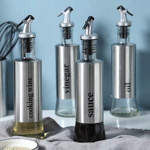 Bouteille en verre transparente de 300 ml pour huile d'olive, pot de cuisine domestique pour vin, sauce soja, vinaigre - Vente en gros - Product Image 1