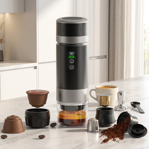 เครื่องชงกาแฟเอสเพรสโซแบบพกพาใหม่จากโรงงาน พร้อมแบตเตอรี่ถอดได้ ใช้งานได้นาน ร้อนเร็ว ชงกาแฟได้อย่างชาญฉลาด เหมาะสำหรับการเดินทาง รับผลิตแบบ OEM - Product Image 1