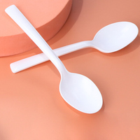 Cuillère jetable en gros Emballage indépendant de cuillères en plastique de qualité alimentaire pour crème glacée à dessert résistant aux hautes températures