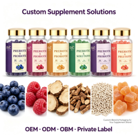 SYC BIO Probiotiques Prébiotiques Vitamines Gommes Confort Doux 50 Unités Framboise Bleue Adulte Vente en Gros B2B Marque Privée OEM ODM