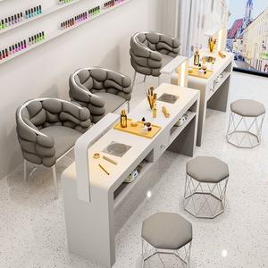 Vendita diretta della fabbrica di lusso moderno stile francese Manicure tavolo contemporaneo Nail Salon Set di mobili in legno scrivania - Product Image 2