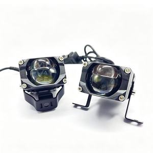 Projecteur LED Hi/Lo 55W 42W avec ventilateur de refroidissement, mini feux auxiliaires à grille, lentille moto, 12V 24V, étanche, mini phare de conduite - Product Image 1