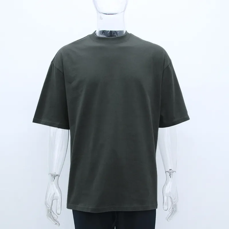 new design luxury quality cotton loose fit little drop shoulder brand blank oversized men t shirt