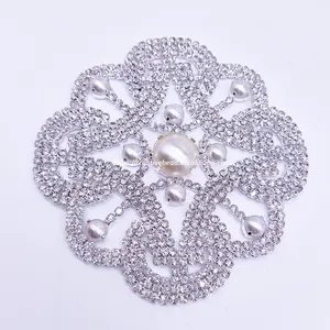 最好的质量美丽的花水钻补丁钻石贴纸水晶贴花为婚礼礼服装饰