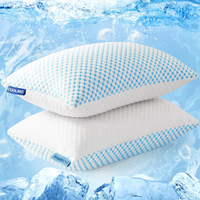 Oreiller ferme de qualité supérieure en mousse à mémoire déchiquetée (loft réglable), refroidissement respirant pour dormir 50x70cm 1 pièce