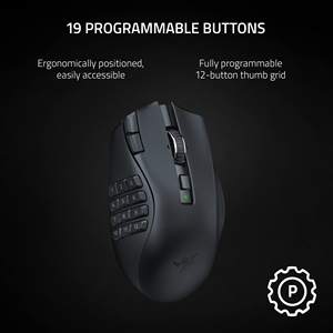 Souris de jeu sans fil Razer <span class=keywords><strong>Naga</strong></span> V2 HyperSpeed originale à succès avec 19 boutons programmables, capteur optique Focus <span class=keywords><strong>Pro</strong></span> 30K - Product Image 4