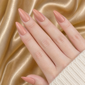 <span class=keywords><strong>Faux</strong></span> <span class=keywords><strong>ongles</strong></span> à presser personnalisés nude, longs, forme amande, couleur unie, gel brillant pêche <span class=keywords><strong>beige</strong></span>, en ABS, vente en gros OEM - Product Image 1