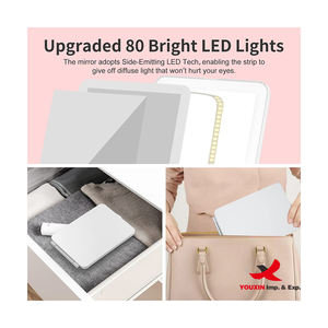 Mixed Procurement Low Price Wholesales LED Makeup <b>Mirror</b> with <b>10X</b> <b>Magnifying</b> <b>Mirror</b> Vanity 80 LED Lights Compact Portable - Product Image 3