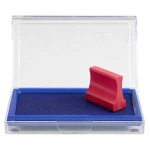 Tampon encreur à séchage rapide Comix B3720, 135 mm x 85 mm, rectangulaire, rouge et bleu, pour usage bureautique et financier, encre à base d'eau - Product Image 4