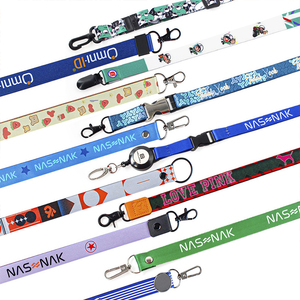 Factory Wholesale Custom Printed Nylon Phone Lanyard Promotional Polyester Neck Strap with Free Logo Sample