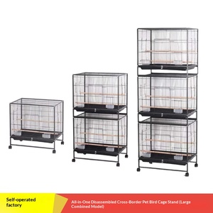 Gabbia Grande in Metallo per Uccelli con Supporto su Ruote, Gabbia Extra Large per Pappagalli, Agaporni e Fringuelli, Casetta Facile da Pulire per Animali Domestici da Interno - Product Image 3