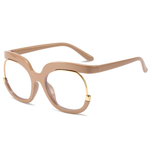 Hot <strong>Round</strong> Oversized Glasses <strong>Frames</strong> Trendy Luxury Designer Anti Blue Light Glass <strong>Frames</strong> for Women Men - Product Image 4