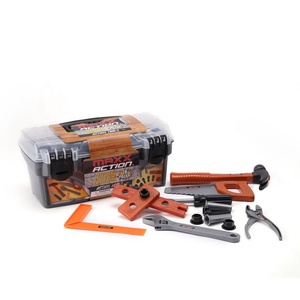 16 PCS Plastic Repair Garden Toys for Kids Toolbox Toy Tool Box